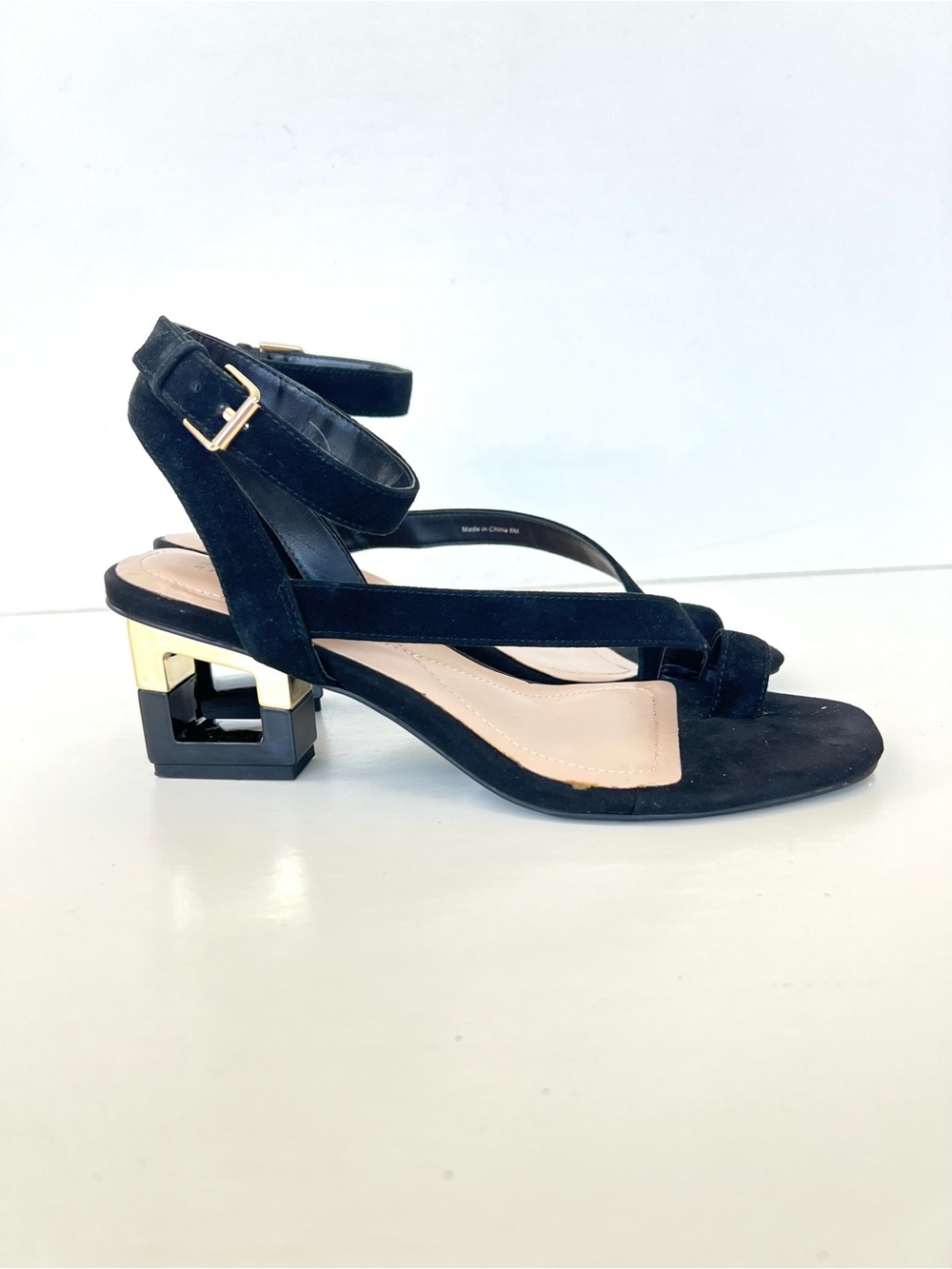 ALFANI Coreena Black Velvet Square Heel
Ankle Strap Dress Heel Sandal Sz 8 M - Picture 2 of 13